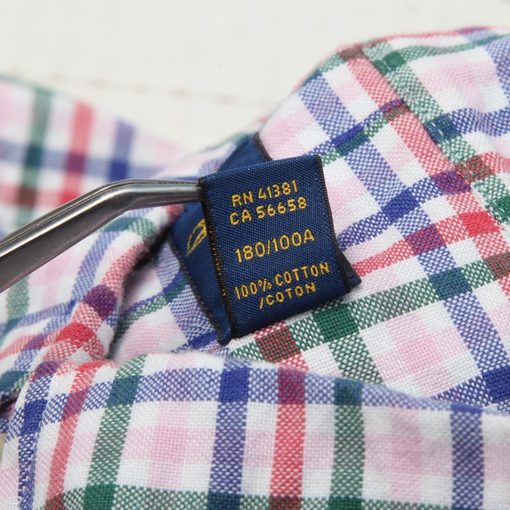 Ralph Lauren Shirt Mens Large Multicolor Plaid Cotton Button Down Flesh Pony - Picture 6 of 11